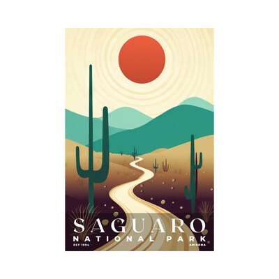 Saguaro National Park Poster, Travel Art, Office Poster, Home Decor | S3 - image1